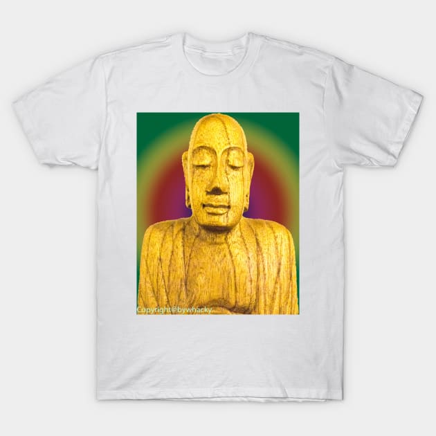 Wooden Budha T-Shirt by bywhacky